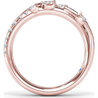 Vine-Inspired Wedding Band with Marquise and Round Diamonds by Fana - 0.40 Carat Total Diamond Weight