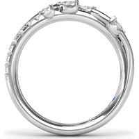 Vine-Inspired Wedding Band with Marquise and Round Diamonds by Fana - 0.40 Carat Total Diamond Weight