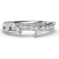 Vine-Inspired Wedding Band with Marquise and Round Diamonds by Fana - 0.43 Carat Total Diamond Weight