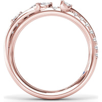 Vine-Inspired Wedding Band with Marquise and Round Diamonds by Fana - 0.43 Carat Total Diamond Weight
