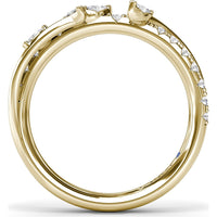 Vine-Inspired Wedding Band with Marquise and Round Diamonds by Fana - 0.43 Carat Total Diamond Weight