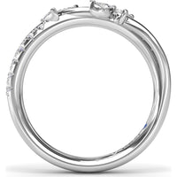 Vine-Inspired Wedding Band with Mixed Round and Marquise Diamonds by Fana - 0.41 Carat Total Diamond Weight
