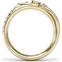 Vine-Inspired Wedding Band with Mixed Round and Marquise Diamonds by Fana - 0.41 Carat Total Diamond Weight