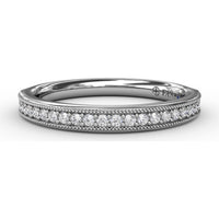 Vintage-Inspired Pavé Diamond Band with Milgrain Details by Fana - 0.20 Carat Total Diamond Weight