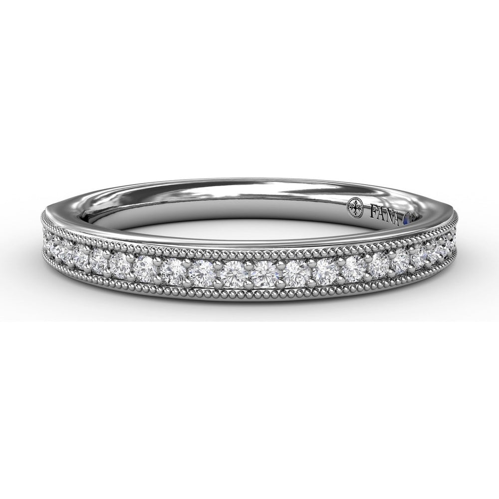 Vintage-Inspired Pavé Diamond Band with Milgrain Details by Fana - 0.20 Carat Total Diamond Weight
