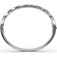 Wavy Openwork Bangle with Bezel-Set Round Rubies and Pavé Diamonds by Fana - 2.23 Carat Total Gemstone Weight