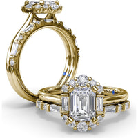 Wedding Band with Alternating Round and Baguette Diamonds by Fana - 0.34 Carat Total Diamond Weight