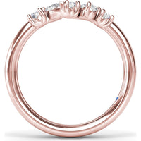 Wedding Band with Alternating Round and Pear Diamonds by Fana - 0.35 Carat Total Diamond Weight