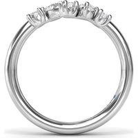 Wedding Band with Alternating Round and Pear Diamonds by Fana - 0.35 Carat Total Diamond Weight