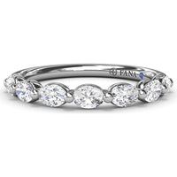 Wedding Band with East-West Shared-Prong Oval Diamonds by Fana - 1.08 Carat Total Diamond Weight