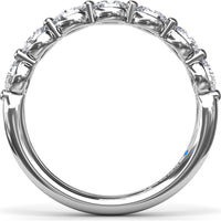Wedding Band with East-West Shared-Prong Oval Diamonds by Fana - 1.08 Carat Total Diamond Weight