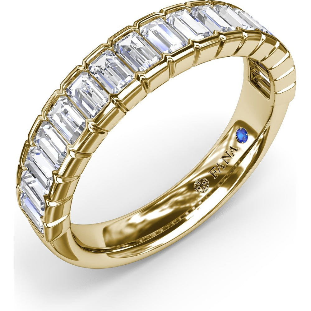 Wedding Band with North-South Baguette Diamonds by Fana - 1.02 Carat Total Diamond Weight