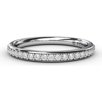 Wedding Band with Pavé Set Round Diamonds by Fana - 0.23 Carat Total Diamond Weight