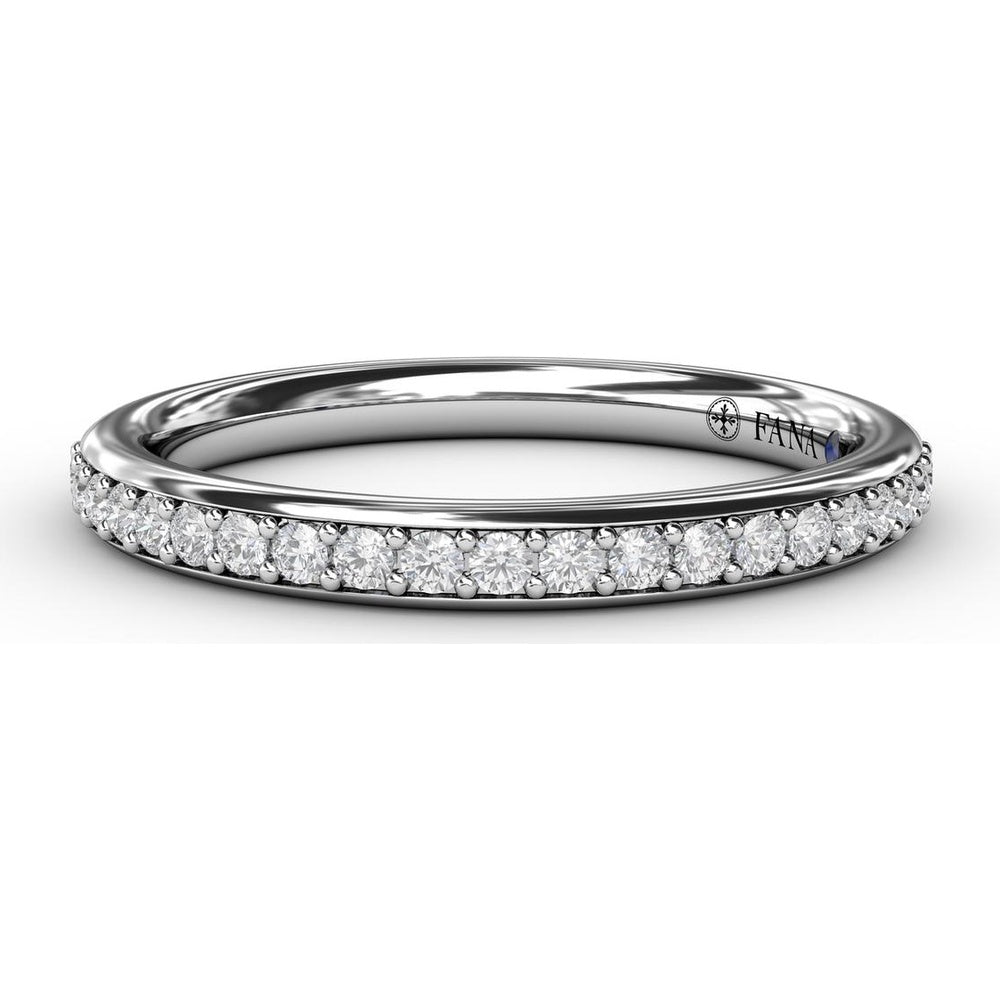 Wedding Band with Pavé Set Round Diamonds by Fana - 0.23 Carat Total Diamond Weight