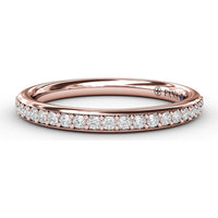Wedding Band with Pavé Set Round Diamonds by Fana - 0.23 Carat Total Diamond Weight