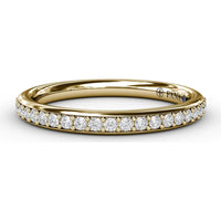 Wedding Band with Pavé Set Round Diamonds by Fana - 0.23 Carat Total Diamond Weight