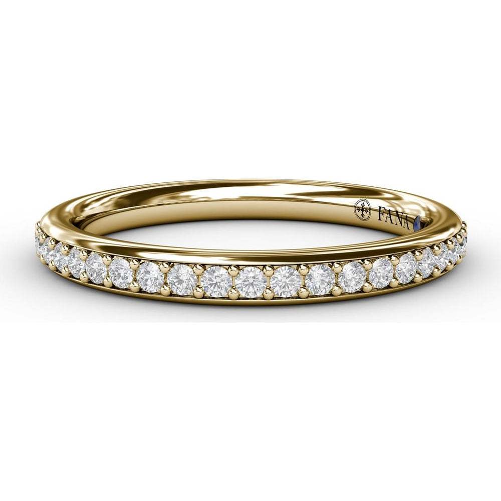 Wedding Band with Pavé Set Round Diamonds by Fana - 0.23 Carat Total Diamond Weight
