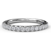 Wedding Band with Pavé Set Round Diamonds by Fana - 0.34 Carat Total Diamond Weight