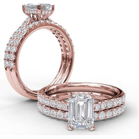 Wedding Band with Pavé Set Round Diamonds by Fana - 0.34 Carat Total Diamond Weight