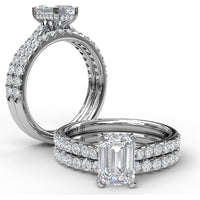 Wedding Band with Pavé Set Round Diamonds by Fana - 0.34 Carat Total Diamond Weight