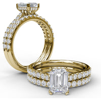 Wedding Band with Pavé Set Round Diamonds by Fana - 0.34 Carat Total Diamond Weight