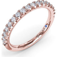 Wedding Band with Pavé Set Round Diamonds by Fana - 0.34 Carat Total Diamond Weight