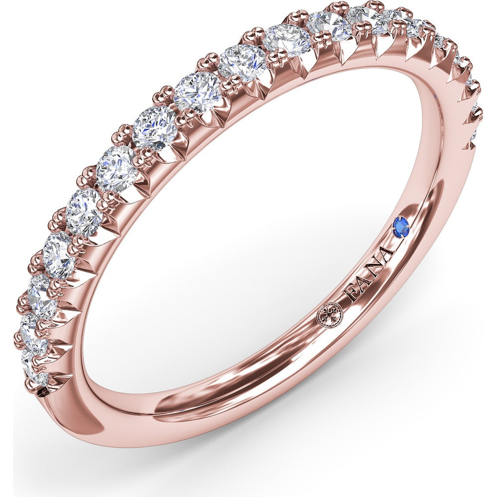 Wedding Band with Pavé Set Round Diamonds by Fana - 0.34 Carat Total Diamond Weight