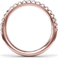 Wedding Band with Pavé Set Round Diamonds by Fana - 0.34 Carat Total Diamond Weight