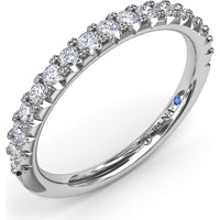 Wedding Band with Pavé Set Round Diamonds by Fana - 0.34 Carat Total Diamond Weight