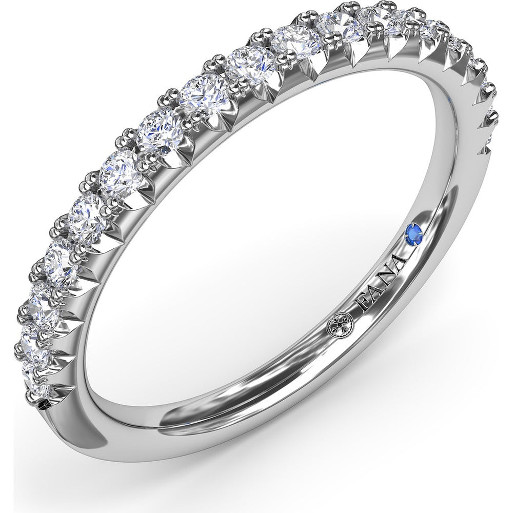 Wedding Band with Pavé Set Round Diamonds by Fana - 0.34 Carat Total Diamond Weight