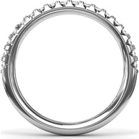 Wedding Band with Pavé Set Round Diamonds by Fana - 0.34 Carat Total Diamond Weight