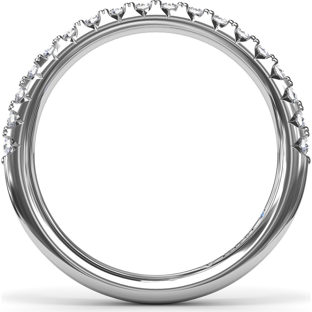 Wedding Band with Pavé Set Round Diamonds by Fana - 0.34 Carat Total Diamond Weight