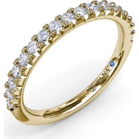 Wedding Band with Pavé Set Round Diamonds by Fana - 0.34 Carat Total Diamond Weight