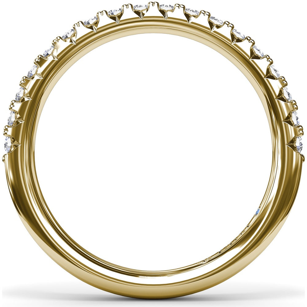 Wedding Band with Pavé Set Round Diamonds by Fana - 0.34 Carat Total Diamond Weight