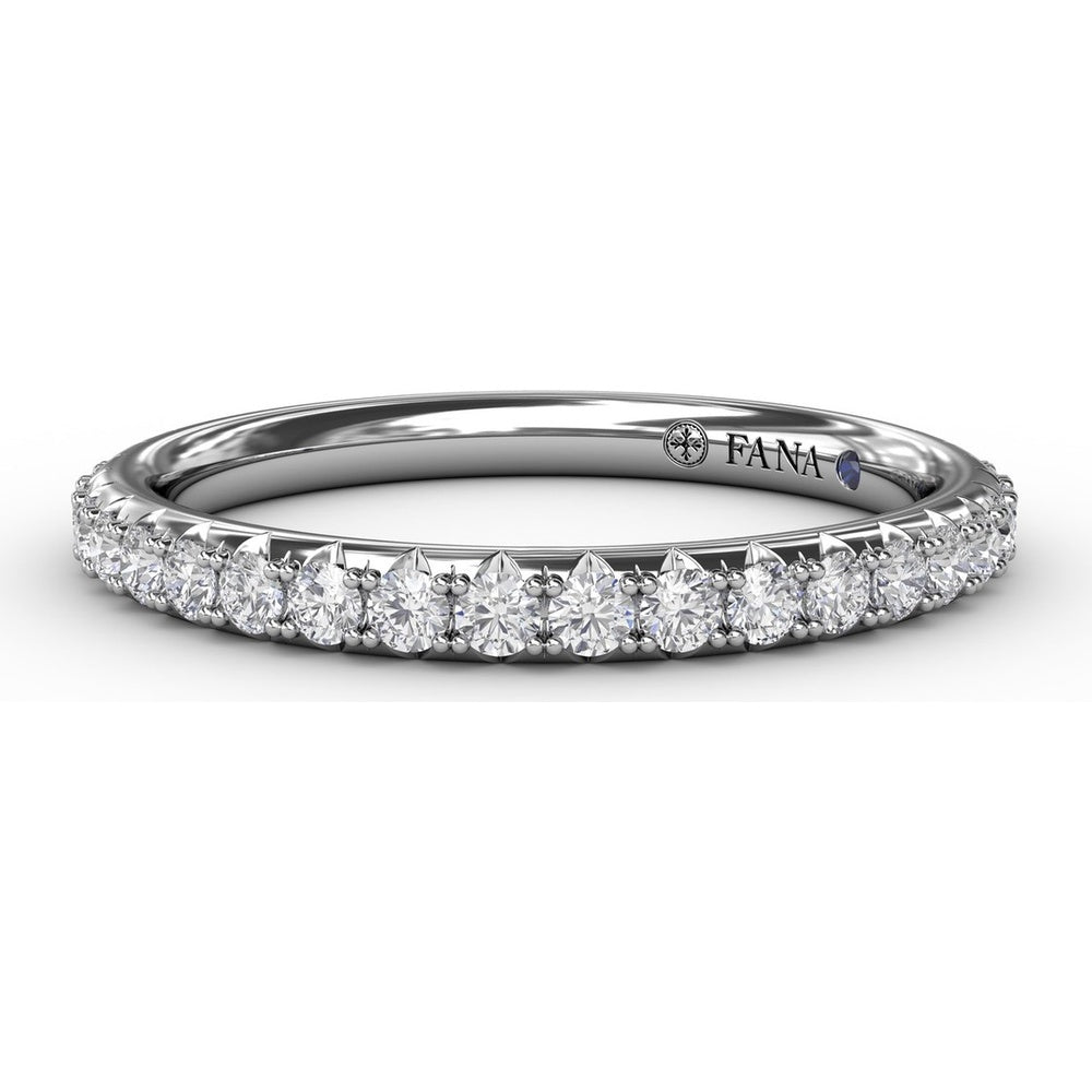 Wedding Band with Pavé-Set Round Diamonds by Fana - 0.43 Carat Total Diamond Weight