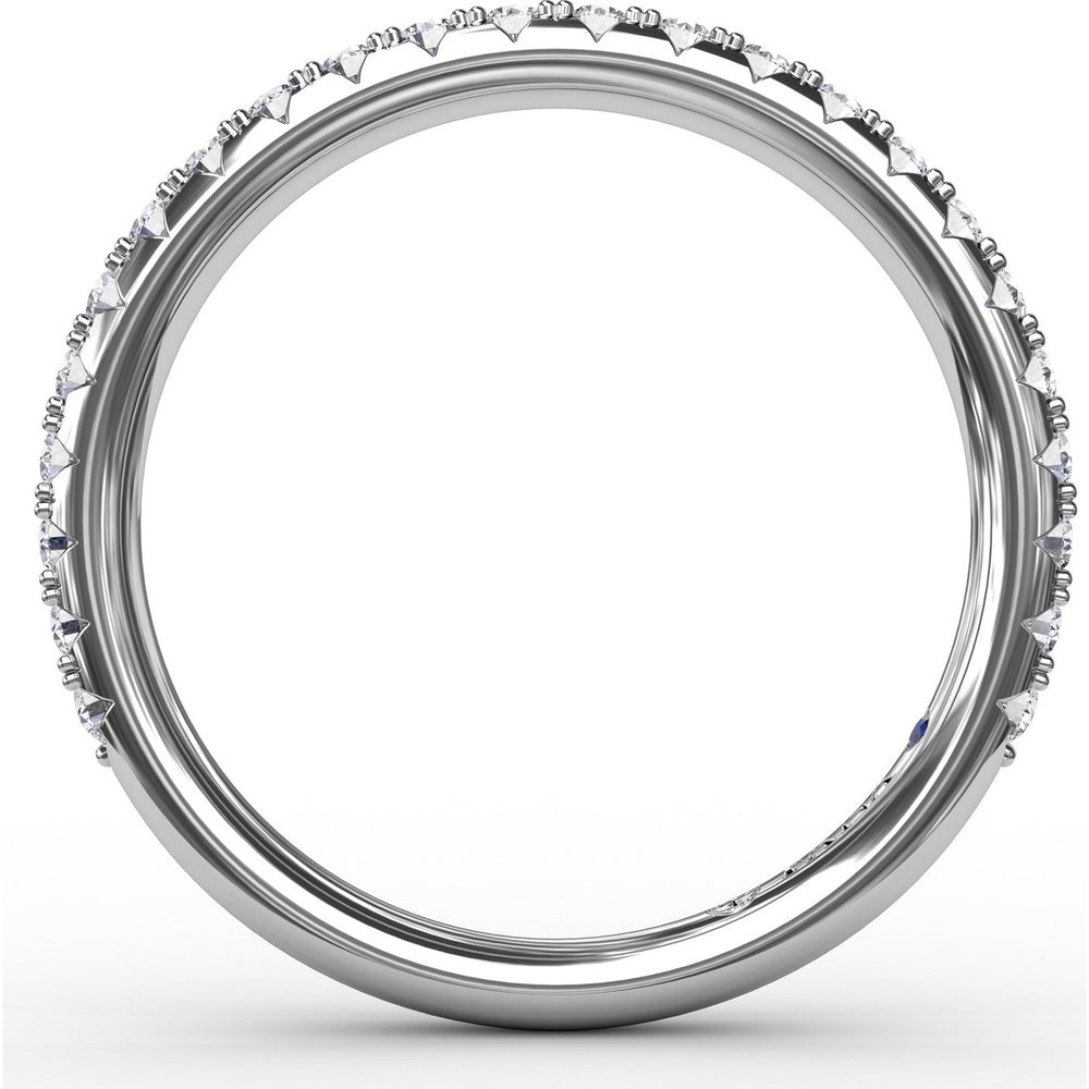 Wedding Band with Pavé-Set Round Diamonds by Fana - 0.43 Carat Total Diamond Weight