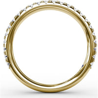 Wedding Band with Pavé-Set Round Diamonds by Fana - 0.43 Carat Total Diamond Weight