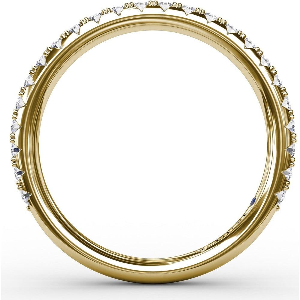 Wedding Band with Pavé-Set Round Diamonds by Fana - 0.43 Carat Total Diamond Weight