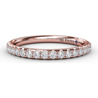 Wedding Band with Pavé-Set Round Diamonds by Fana - 0.43 Carat Total Diamond Weight