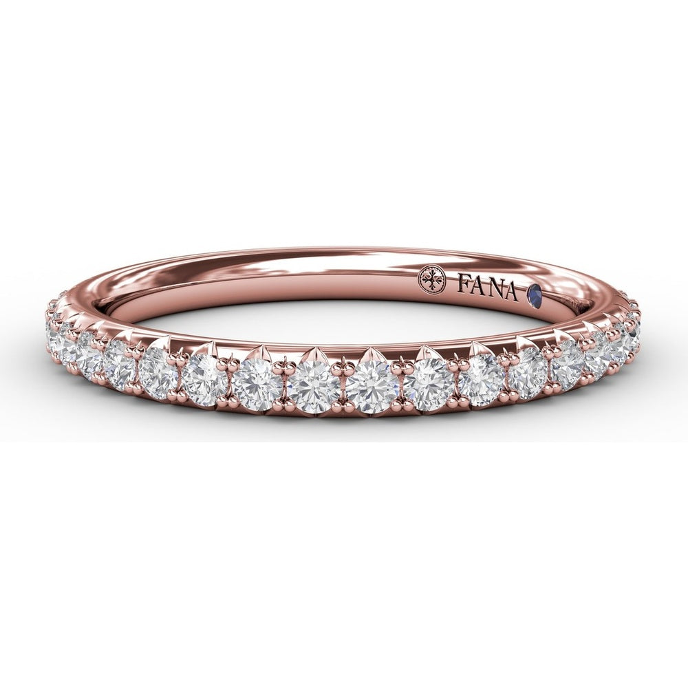 Wedding Band with Pavé-Set Round Diamonds by Fana - 0.43 Carat Total Diamond Weight