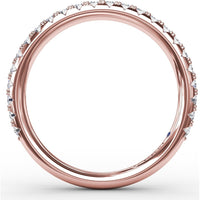 Wedding Band with Pavé-Set Round Diamonds by Fana - 0.43 Carat Total Diamond Weight