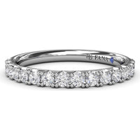 Wedding Band with Pavé Set Round Diamonds by Fana - 0.48 Carat Total Diamond Weight