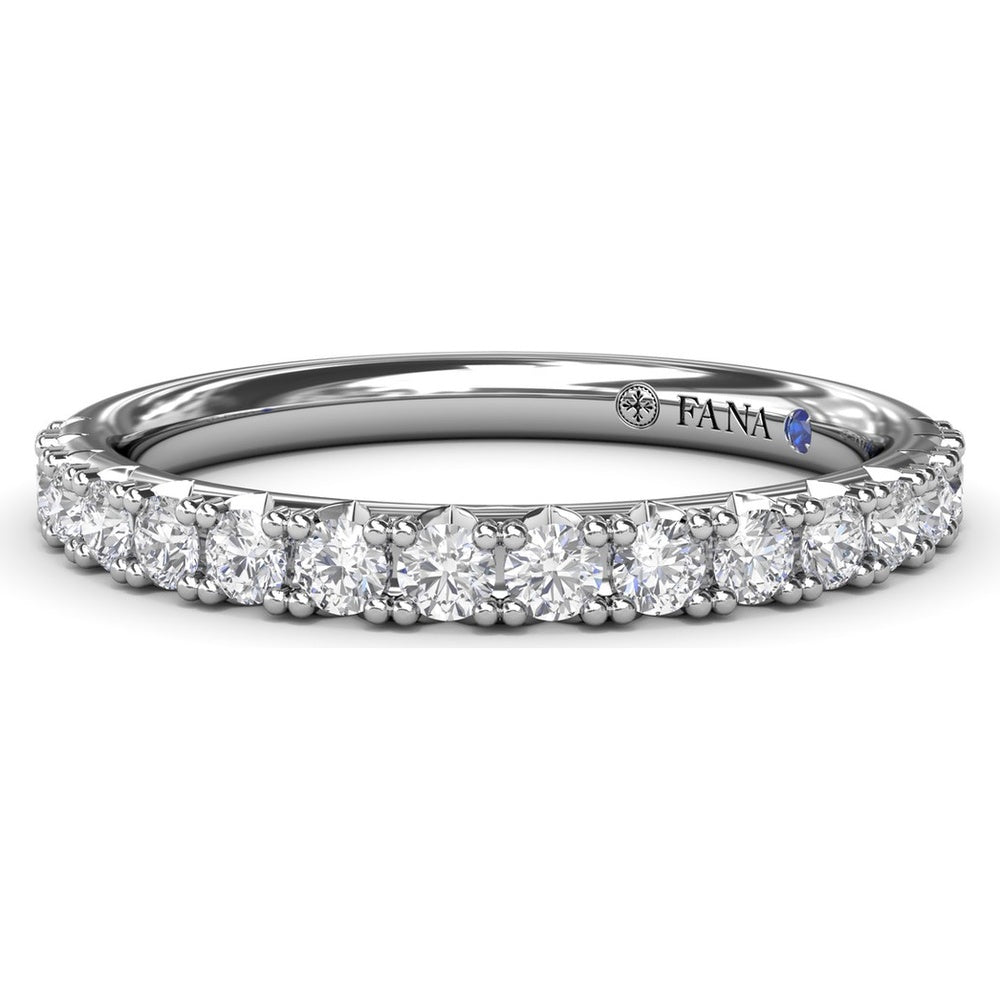 Wedding Band with Pavé Set Round Diamonds by Fana - 0.48 Carat Total Diamond Weight