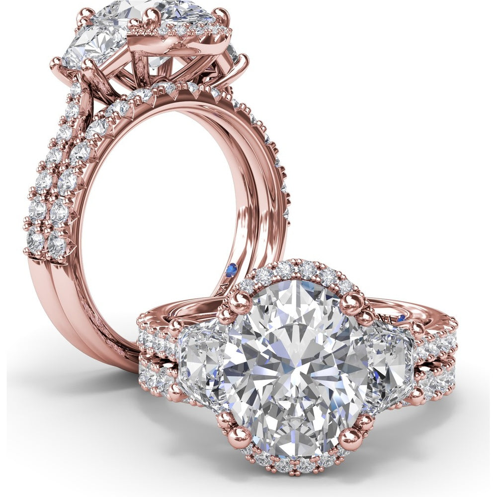Wedding Band with Pavé Set Round Diamonds by Fana - 0.48 Carat Total Diamond Weight