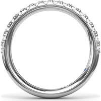 Wedding Band with Pavé Set Round Diamonds by Fana - 0.48 Carat Total Diamond Weight