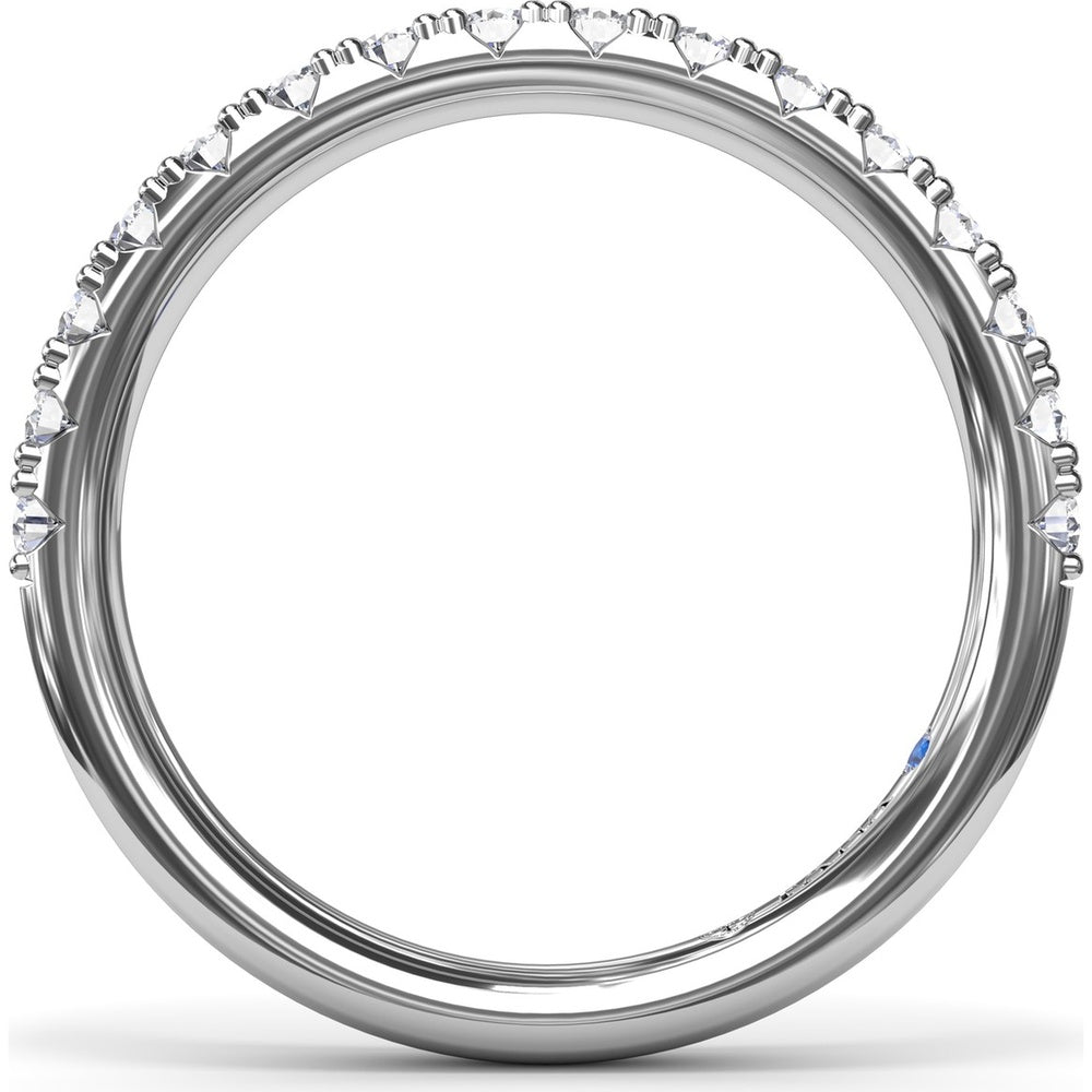Wedding Band with Pavé Set Round Diamonds by Fana - 0.48 Carat Total Diamond Weight