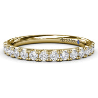 Wedding Band with Pavé Set Round Diamonds by Fana - 0.48 Carat Total Diamond Weight
