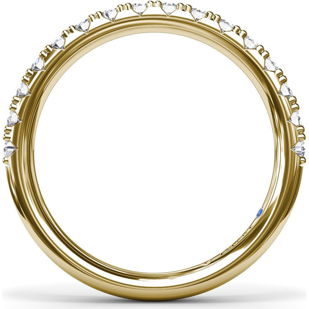Wedding Band with Pavé Set Round Diamonds by Fana - 0.48 Carat Total Diamond Weight