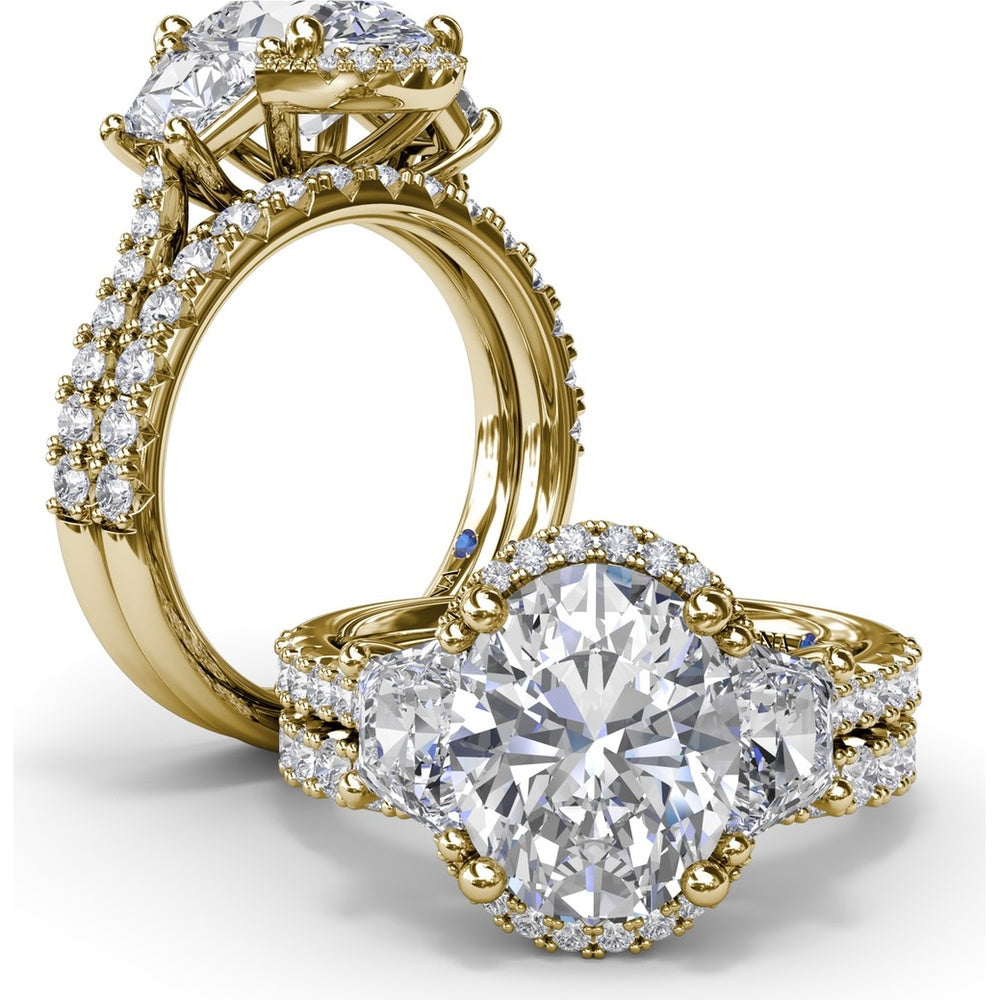 Wedding Band with Pavé Set Round Diamonds by Fana - 0.48 Carat Total Diamond Weight