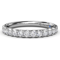 Wedding Band with Pavé Set Round Diamonds by Fana - 0.48 Carat Total Diamond Weight